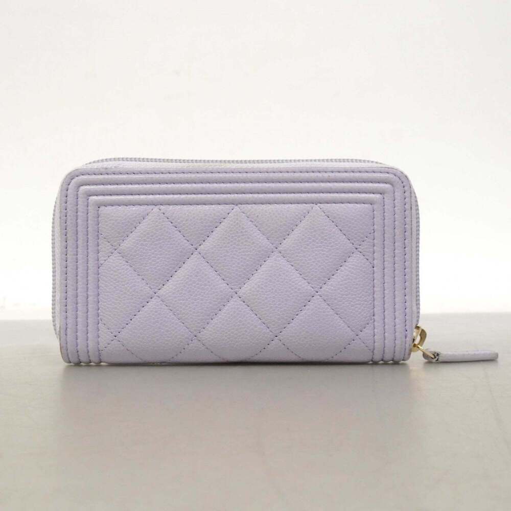 CHANEL Authentic Purple Caviar Leather Wallet - Picture 10 of 10